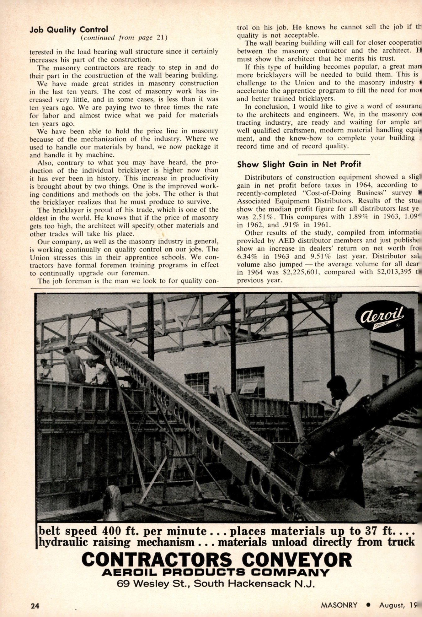 Masonry Magazine August 1965 Page. 24