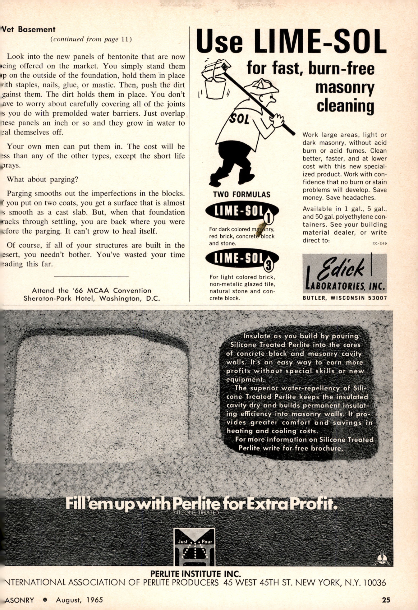 Masonry Magazine August 1965 Page. 25