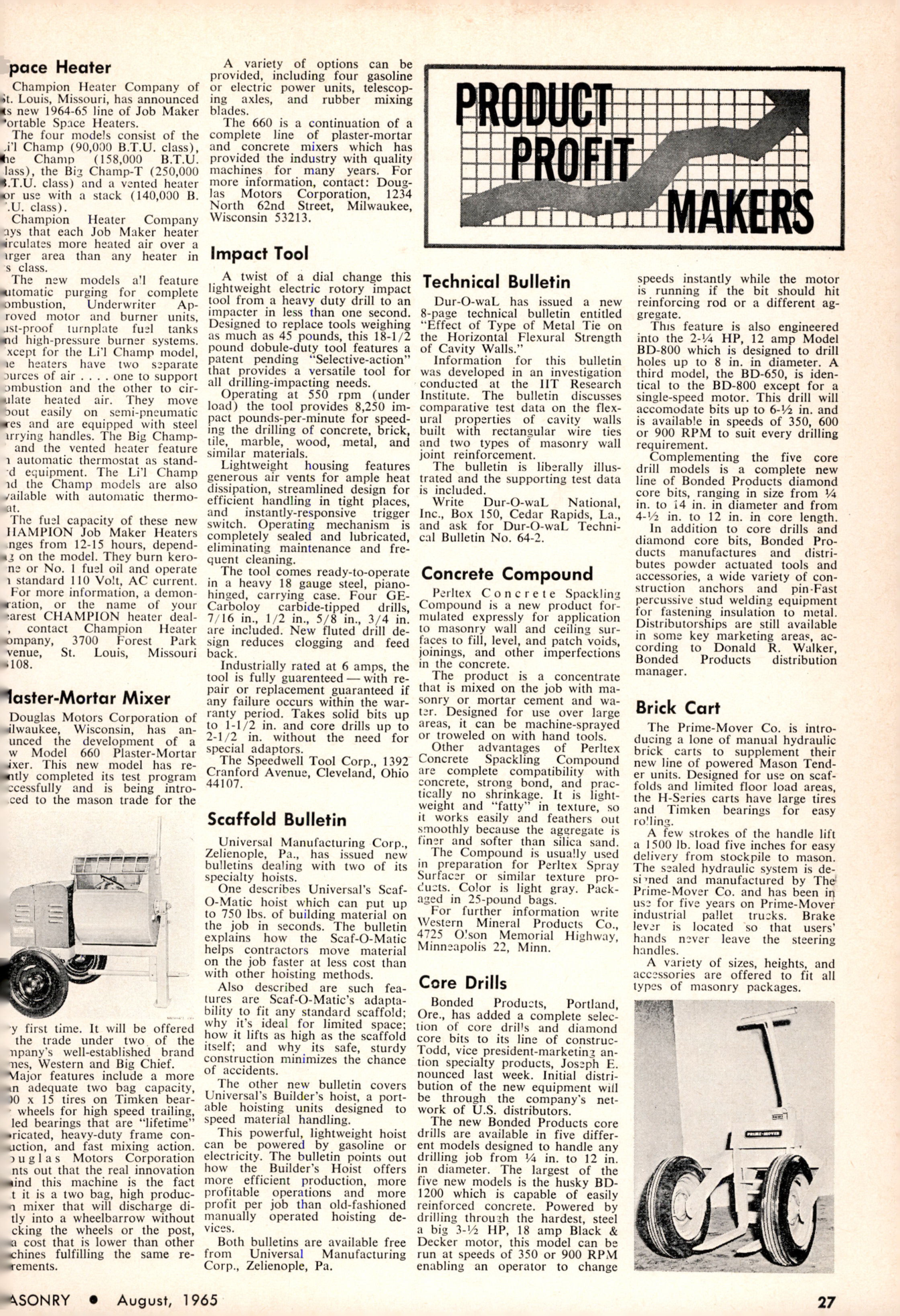 Masonry Magazine August 1965 Page. 27