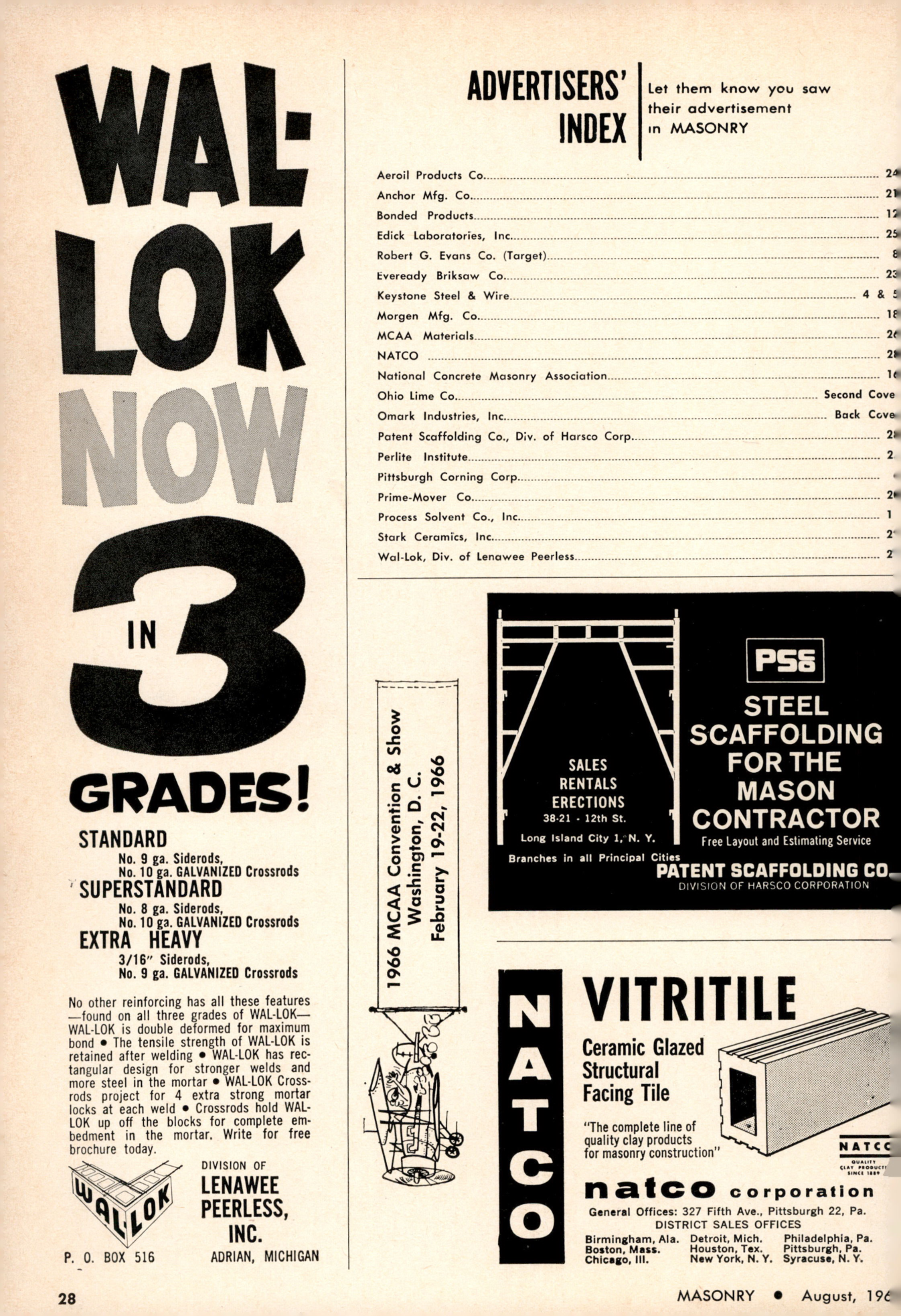 Masonry Magazine August 1965 Page. 28