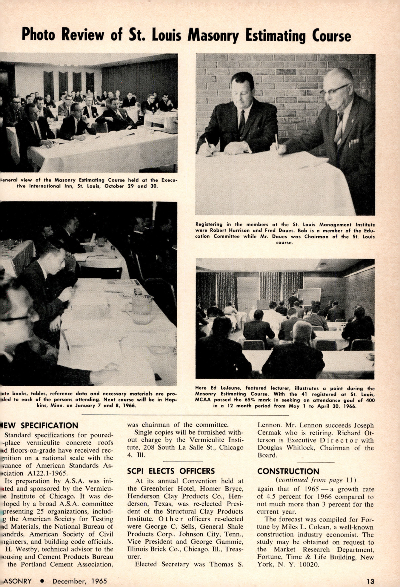 Masonry Magazine December 1965 Page. 13
