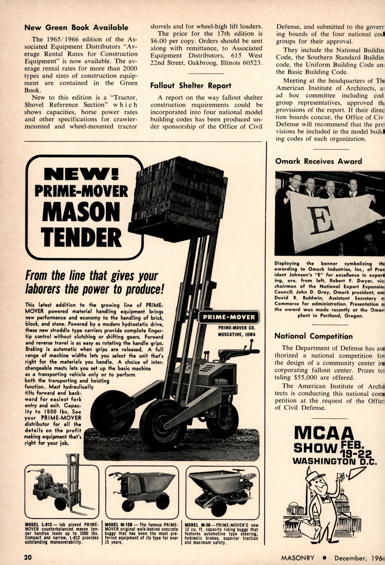 Masonry Magazine December 1965 Page. 20
