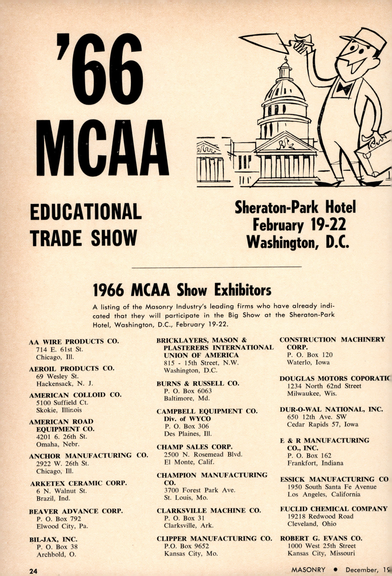 Masonry Magazine December 1965 Page. 24