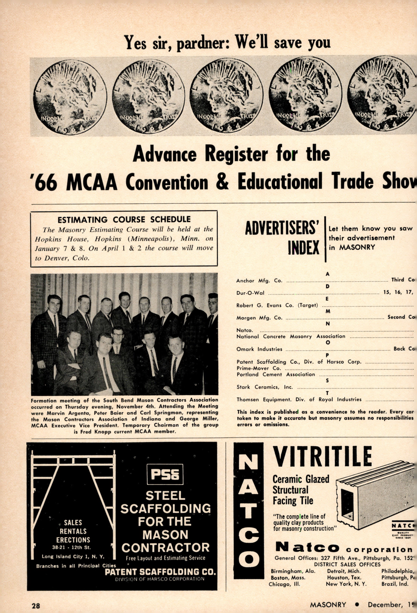 Masonry Magazine December 1965 Page. 28