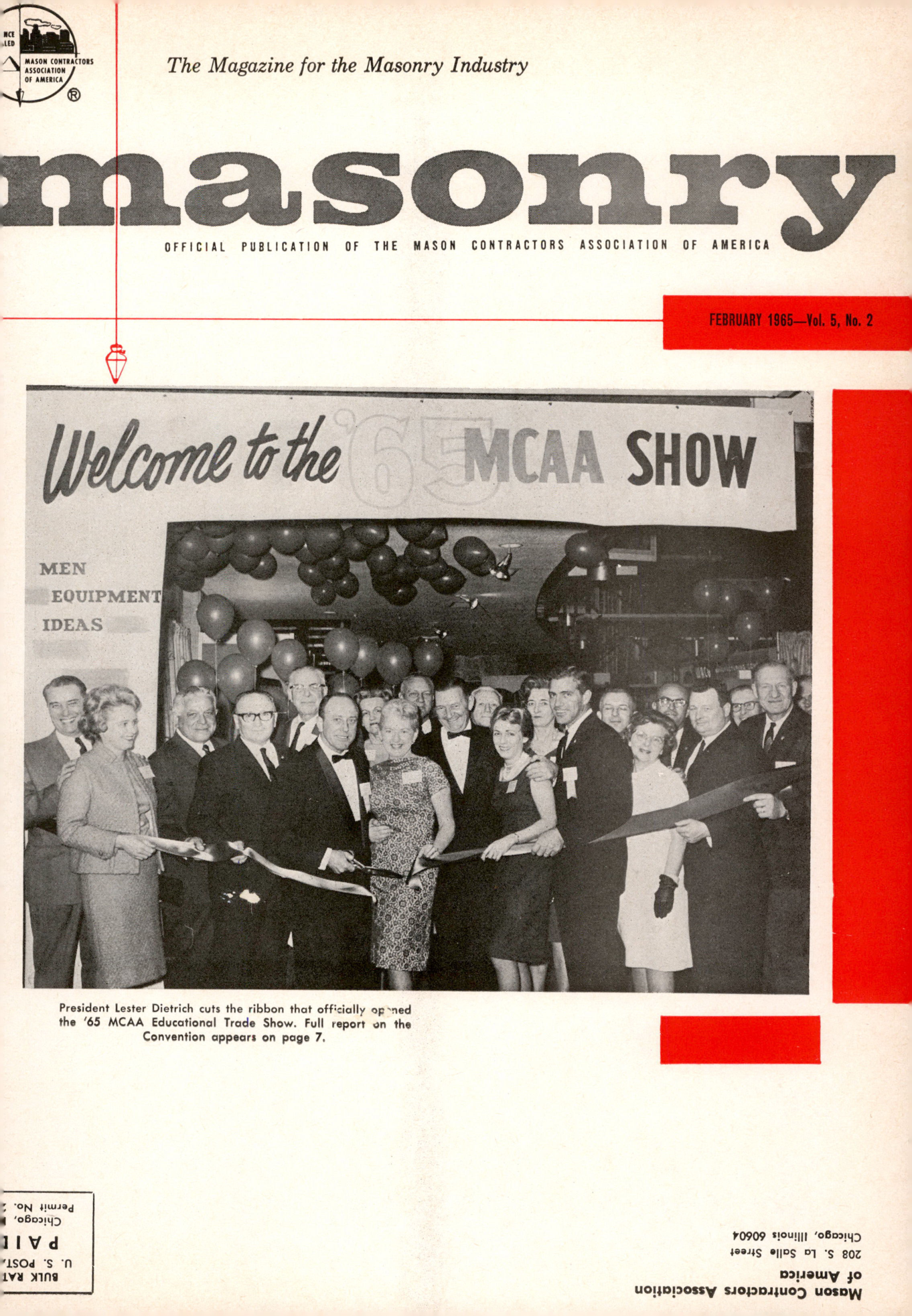 Masonry Magazine February 1965 Page. 1