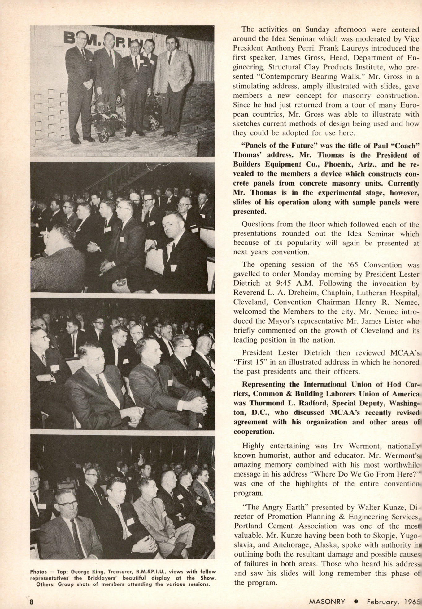 Masonry Magazine February 1965 Page. 8