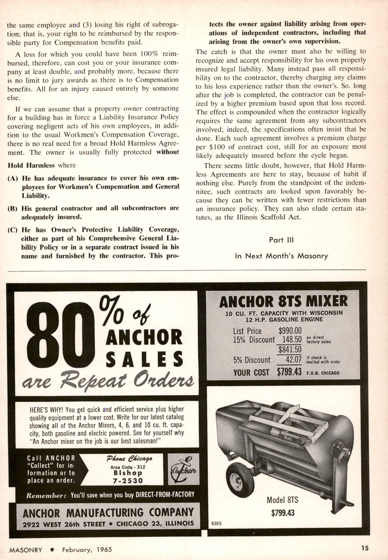 Masonry Magazine February 1965 Page. 15
