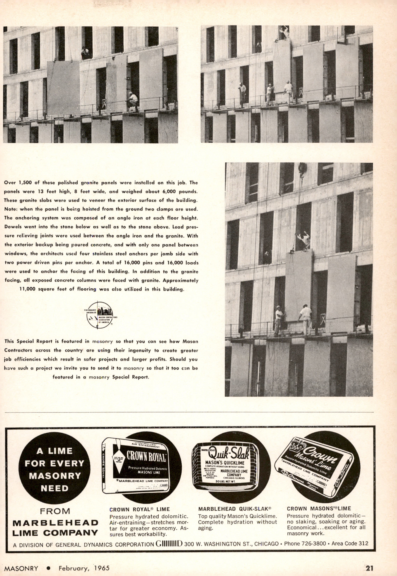 Masonry Magazine February 1965 Page. 21