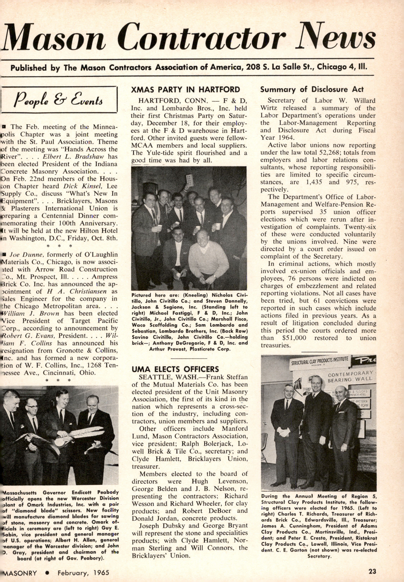 Masonry Magazine February 1965 Page. 23