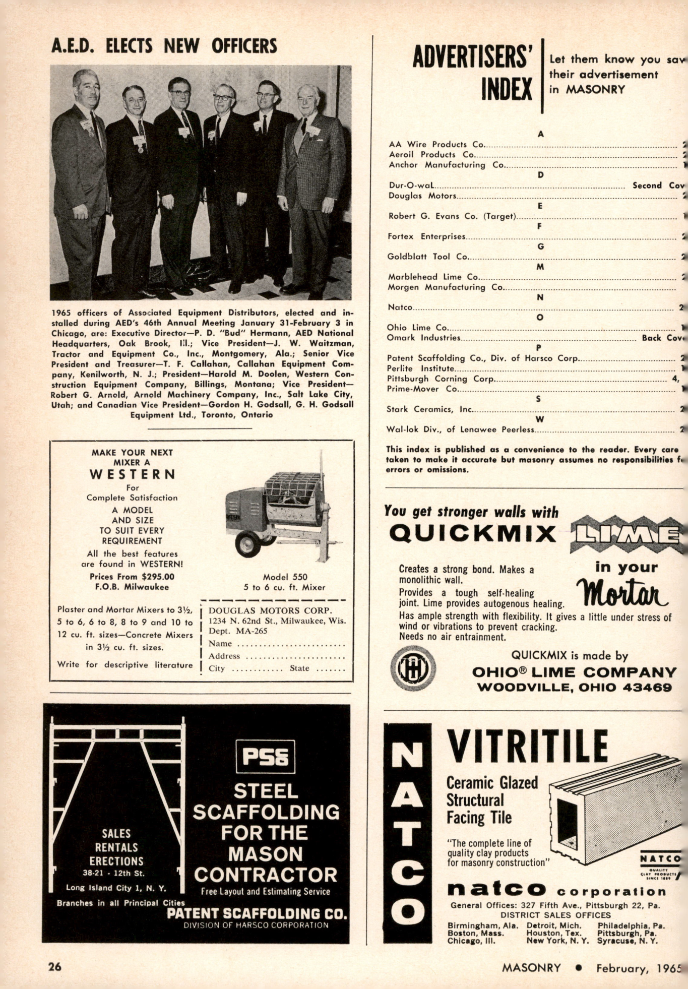 Masonry Magazine February 1965 Page. 26