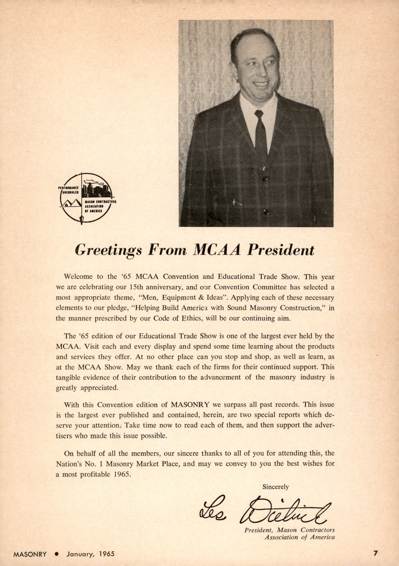 Masonry Magazine January 1965 Page. 7