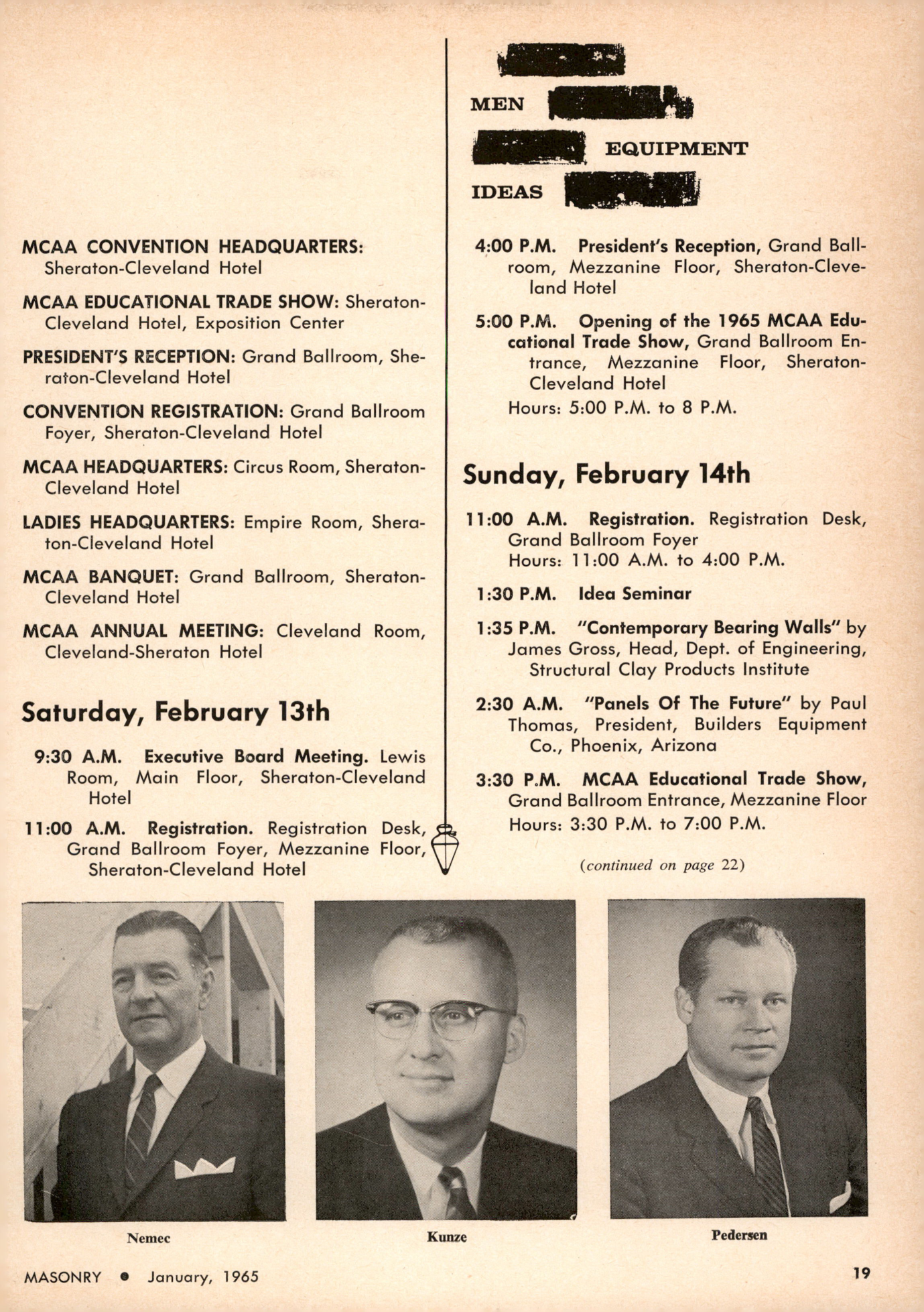Masonry Magazine January 1965 Page. 19
