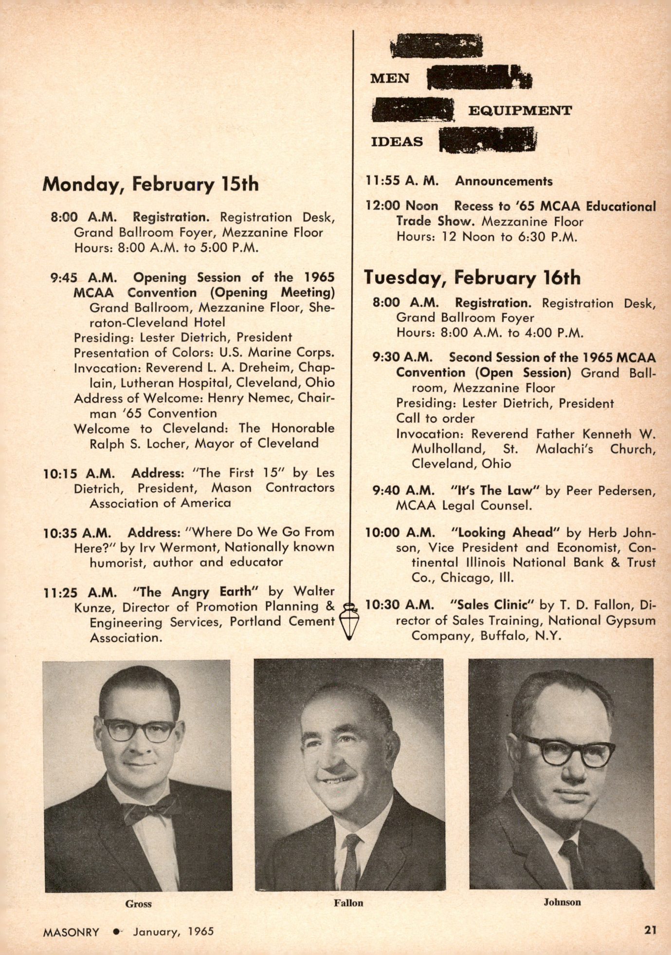 Masonry Magazine January 1965 Page. 21
