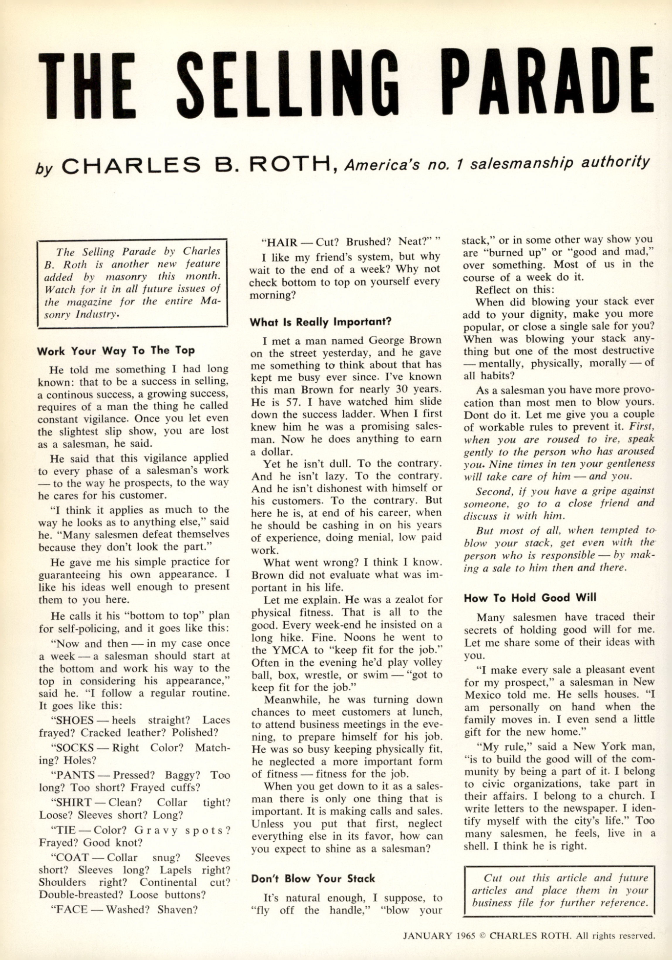 Masonry Magazine January 1965 Page. 24