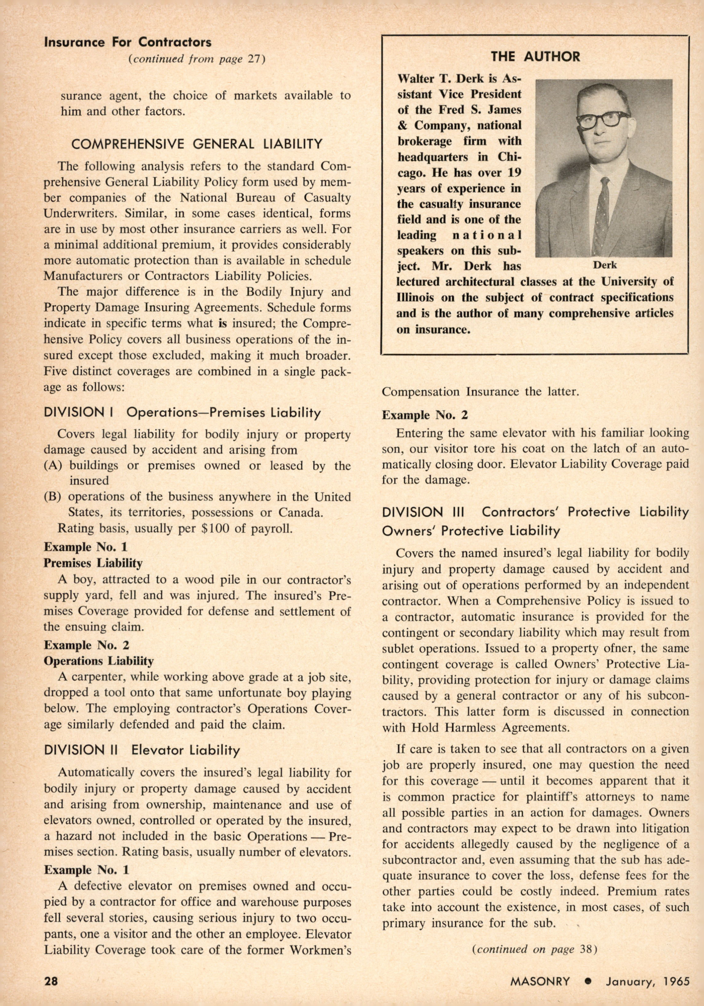 Masonry Magazine January 1965 Page. 28