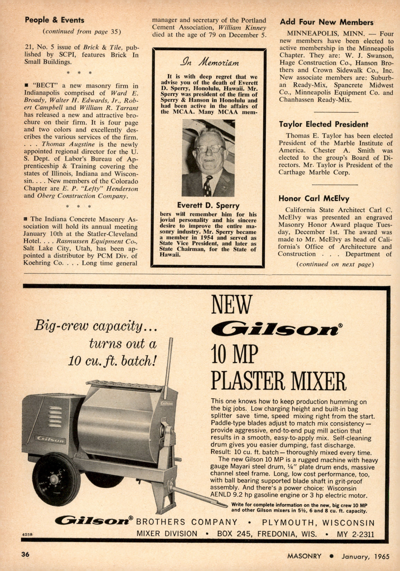 Masonry Magazine January 1965 Page. 36