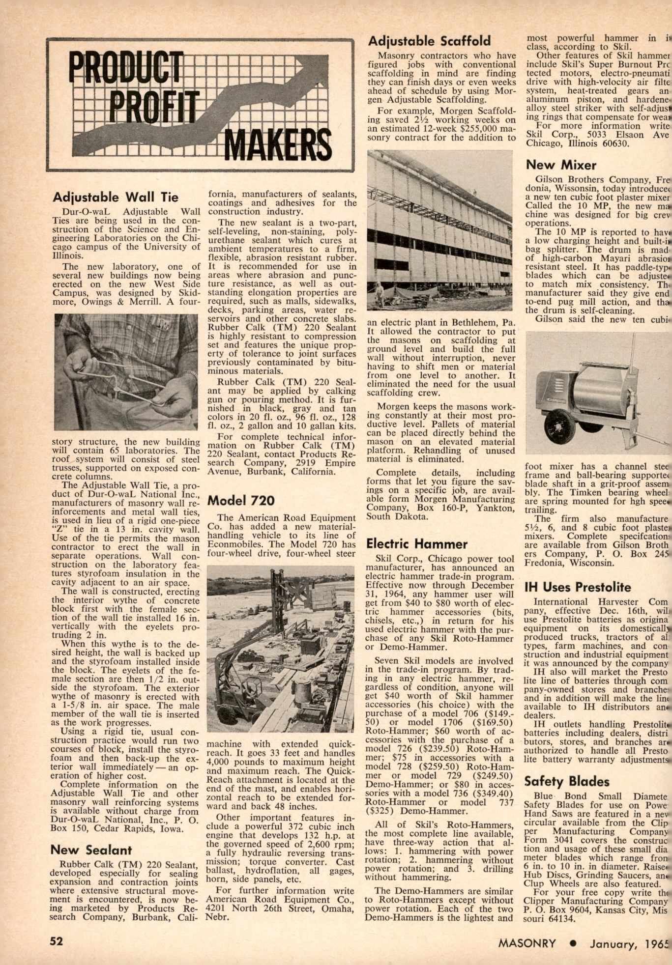 Masonry Magazine January 1965 Page. 52