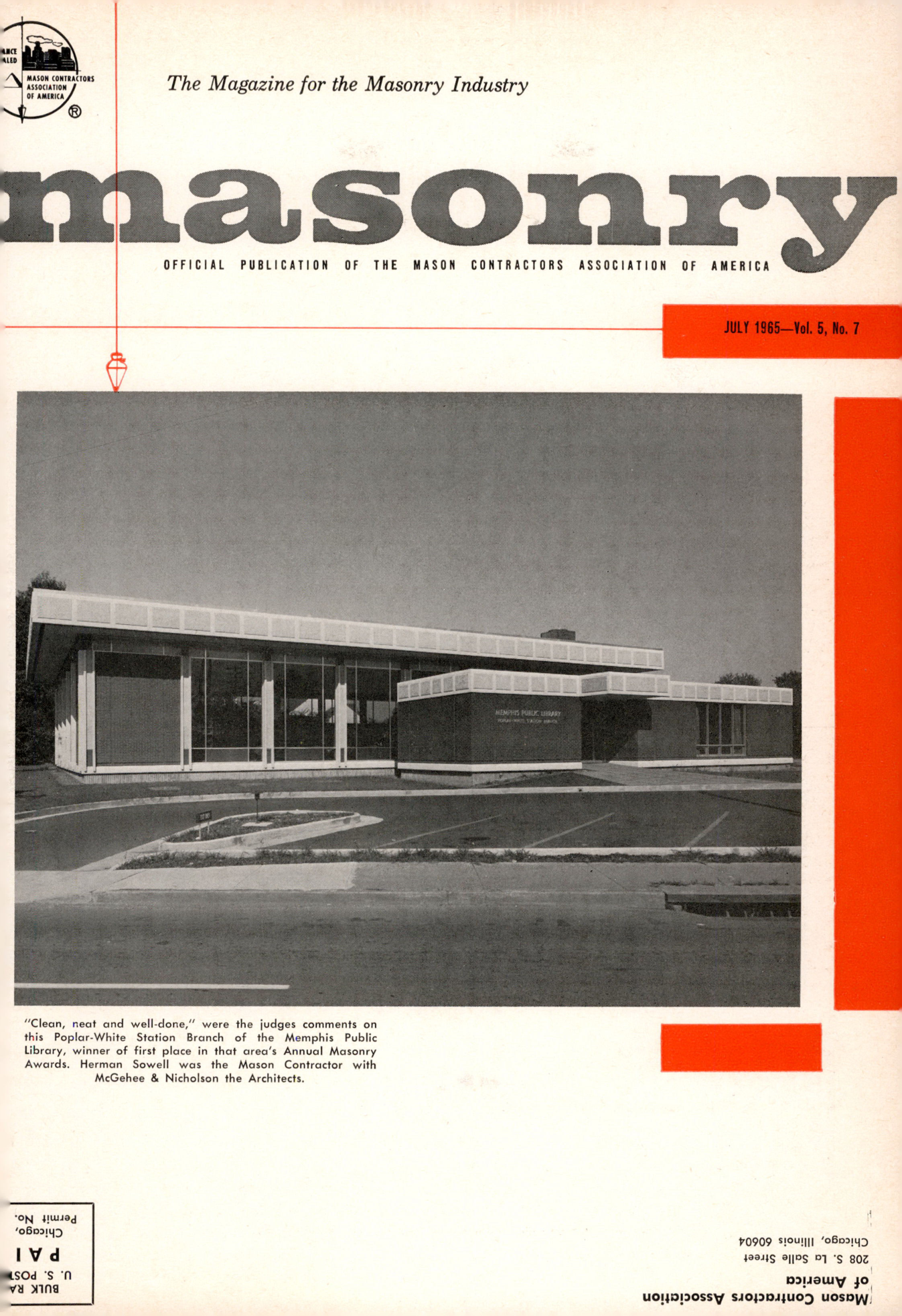 Masonry Magazine July 1965 Page. 1