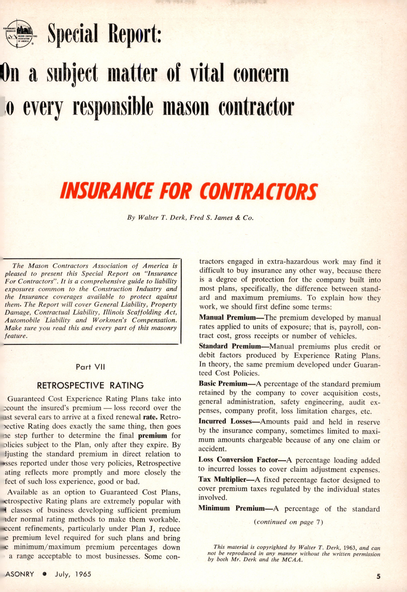 Masonry Magazine July 1965 Page. 5