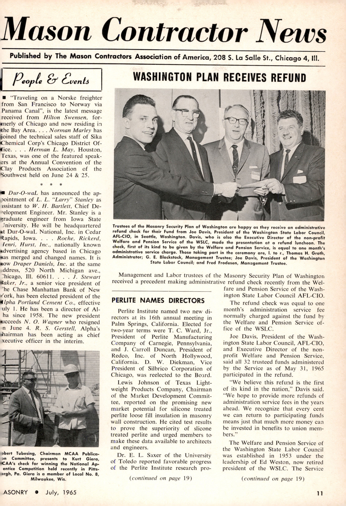 Masonry Magazine July 1965 Page. 11