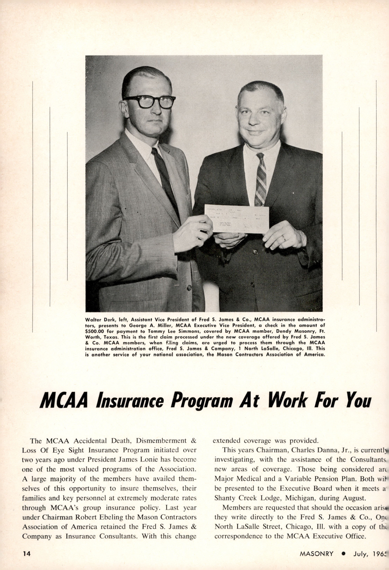 Masonry Magazine July 1965 Page. 14