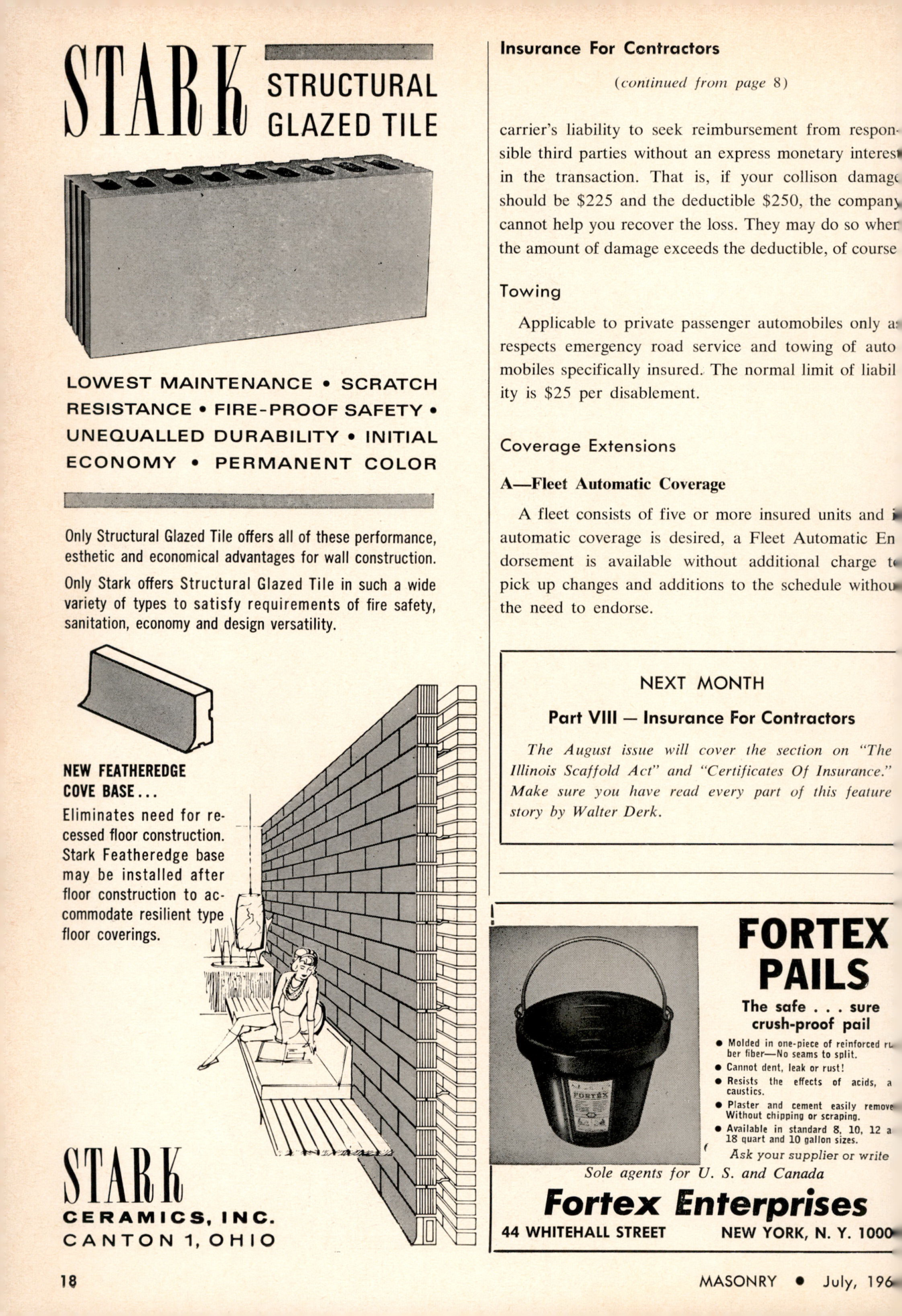 Masonry Magazine July 1965 Page. 18