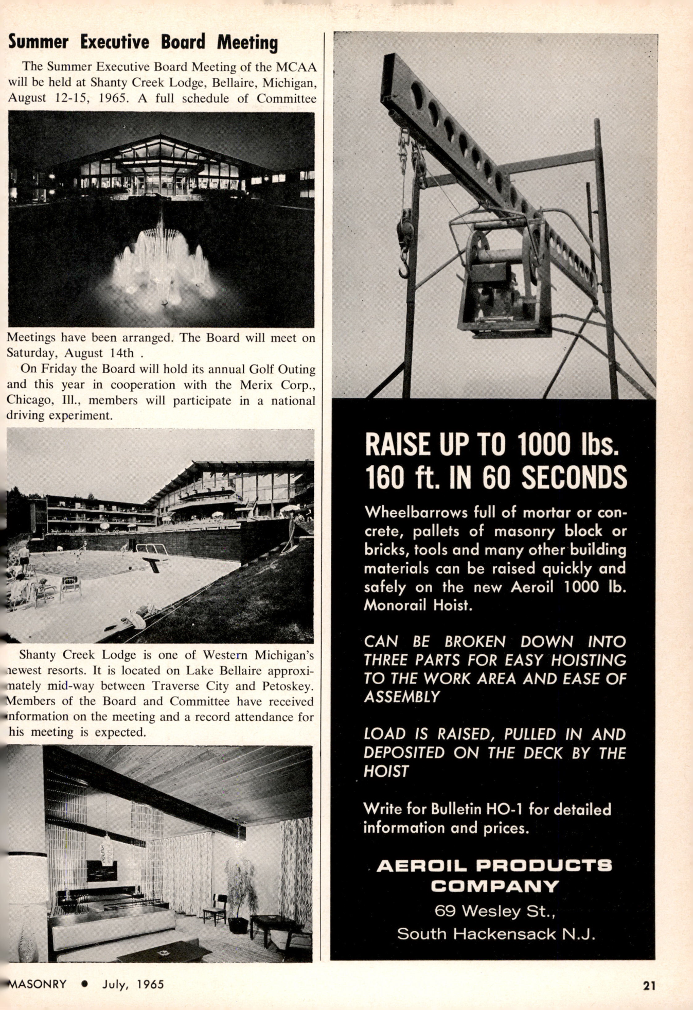 Masonry Magazine July 1965 Page. 21