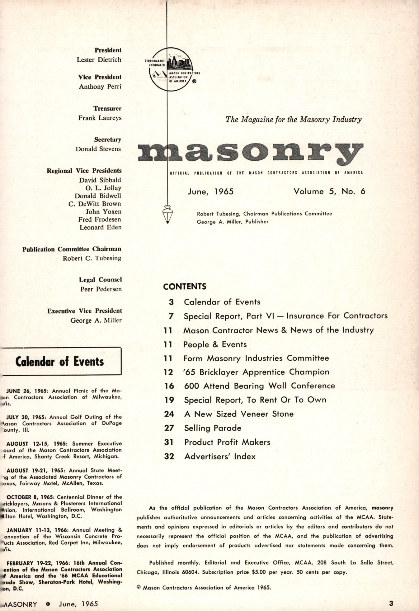 Masonry Magazine June 1965 Page. 3