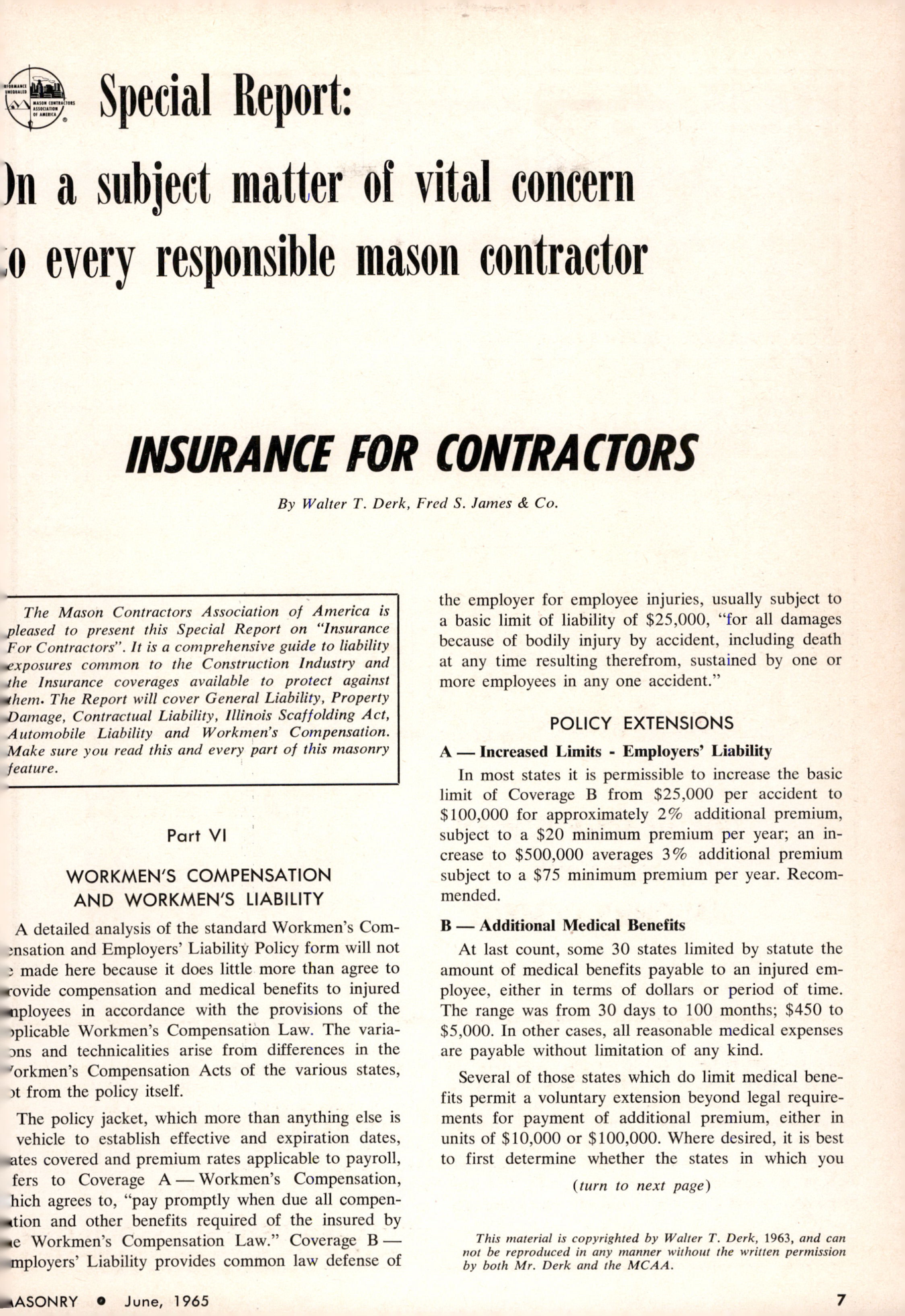Masonry Magazine June 1965 Page. 7