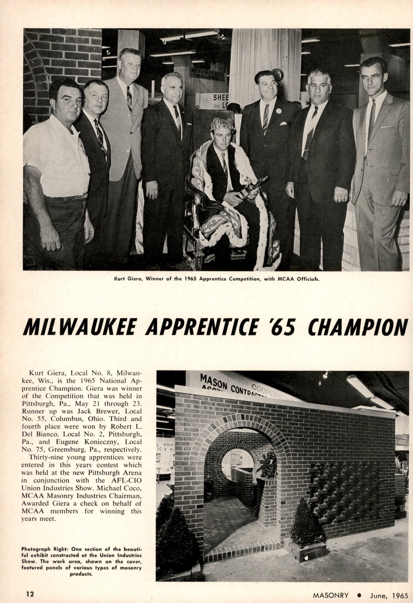 Masonry Magazine June 1965 Page. 12