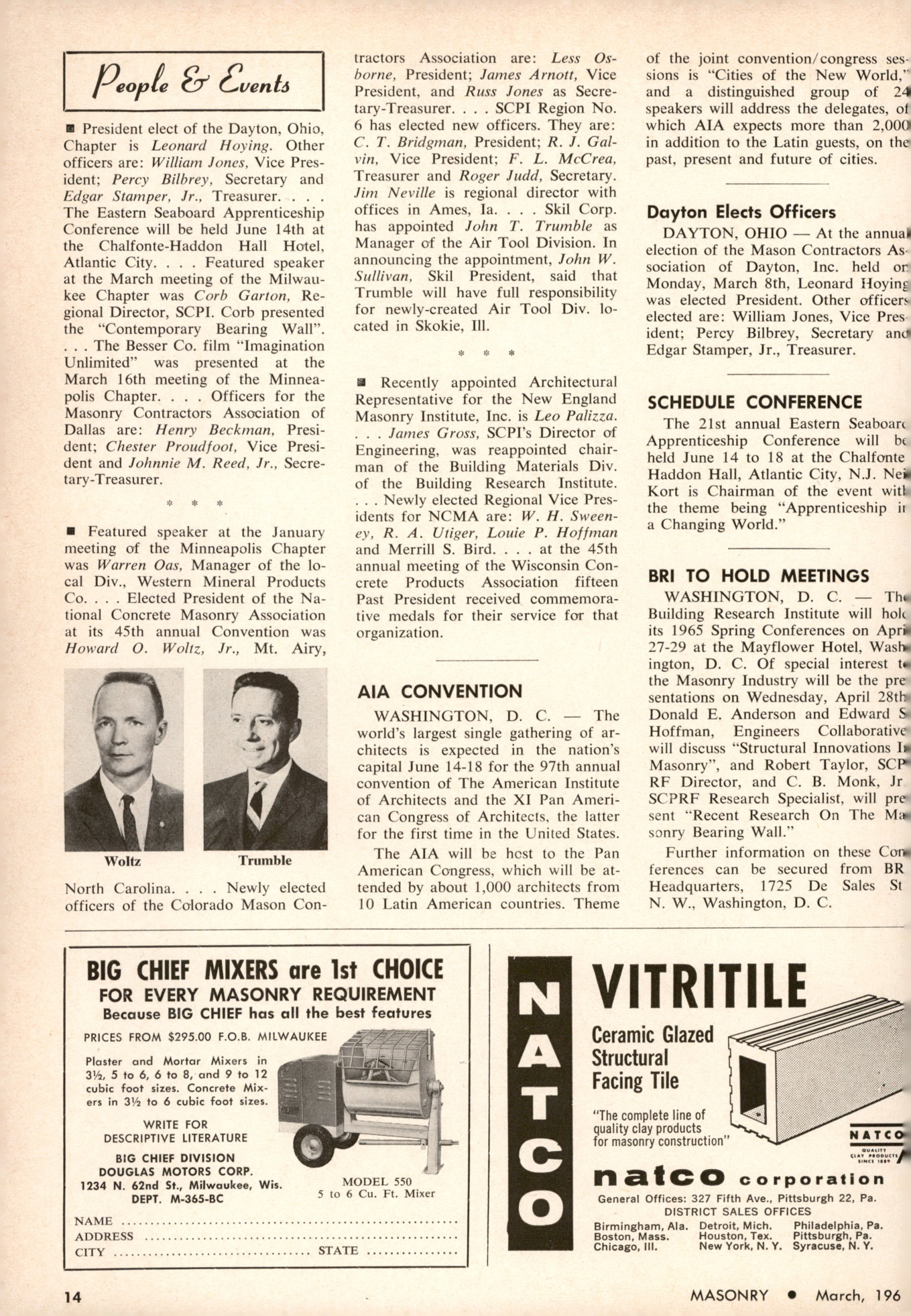 Masonry Magazine March 1965 Page. 14