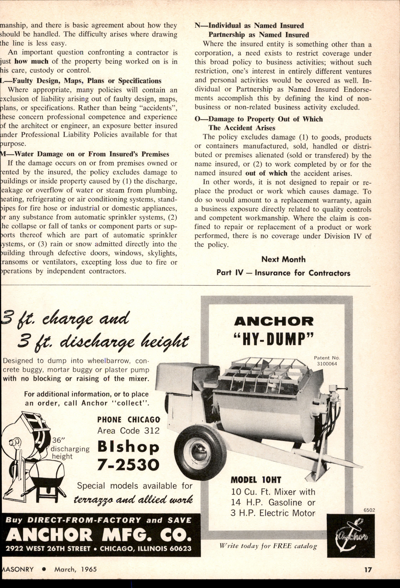 Masonry Magazine March 1965 Page. 17