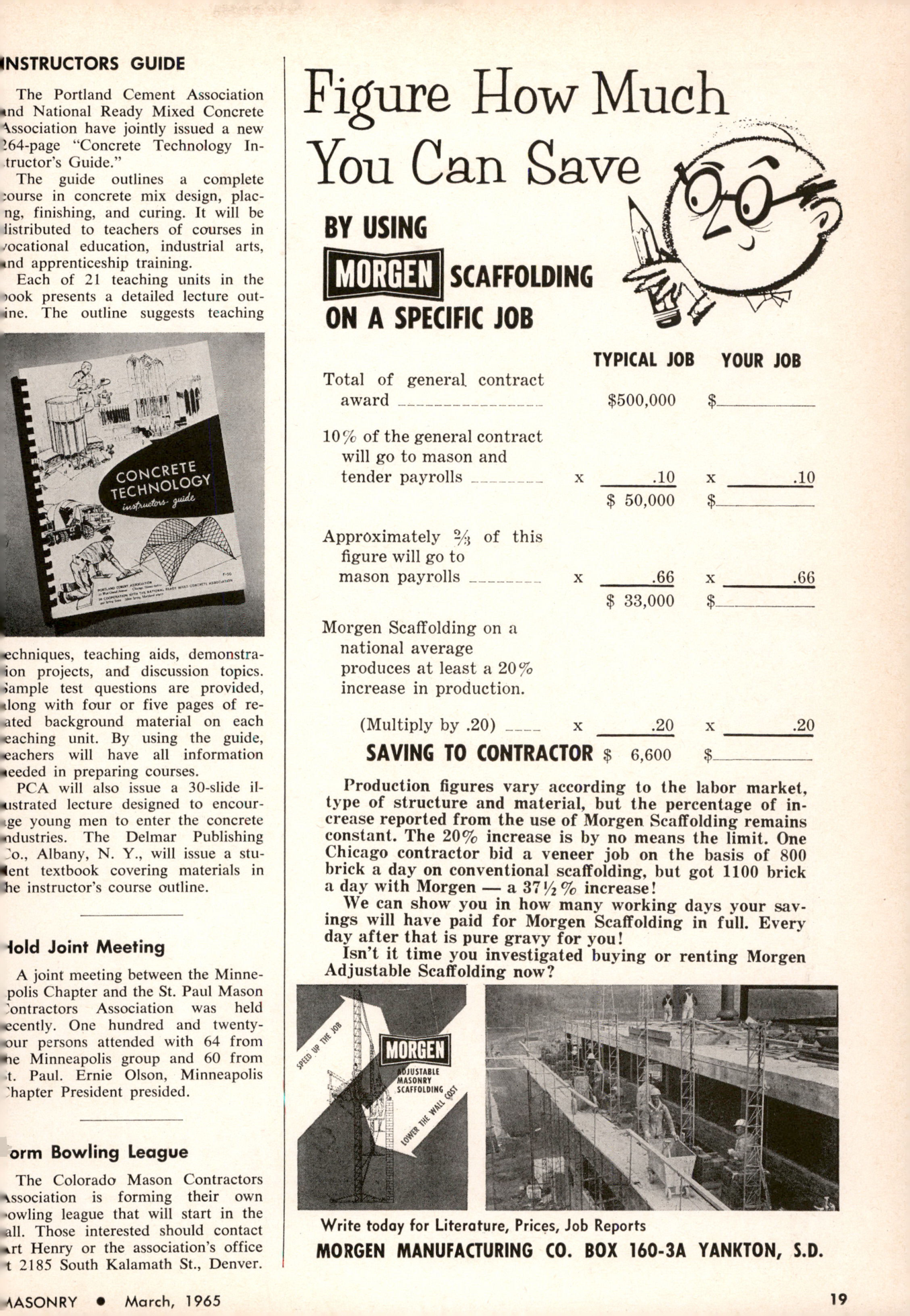 Masonry Magazine March 1965 Page. 19