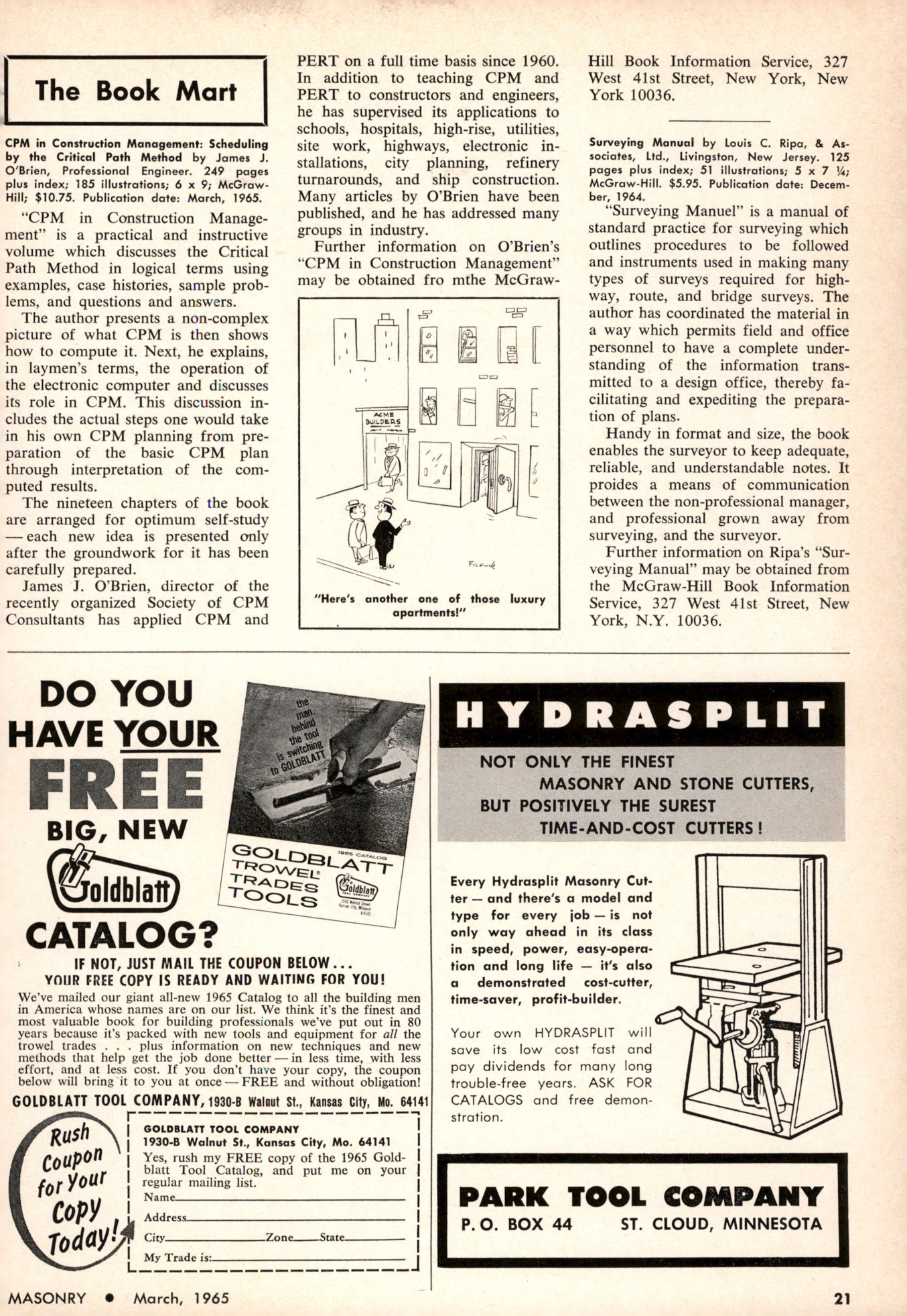 Masonry Magazine March 1965 Page. 21