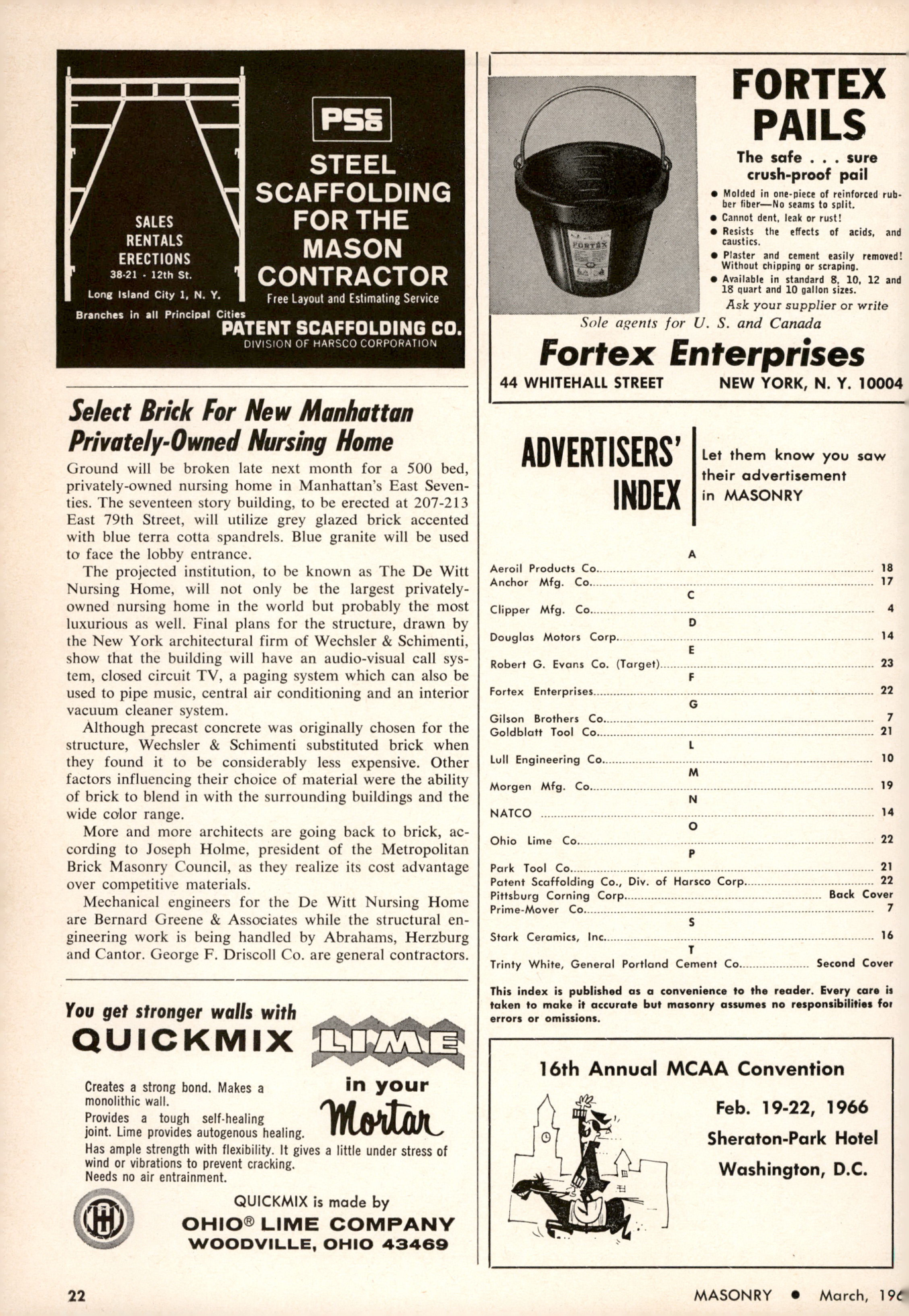 Masonry Magazine March 1965 Page. 22
