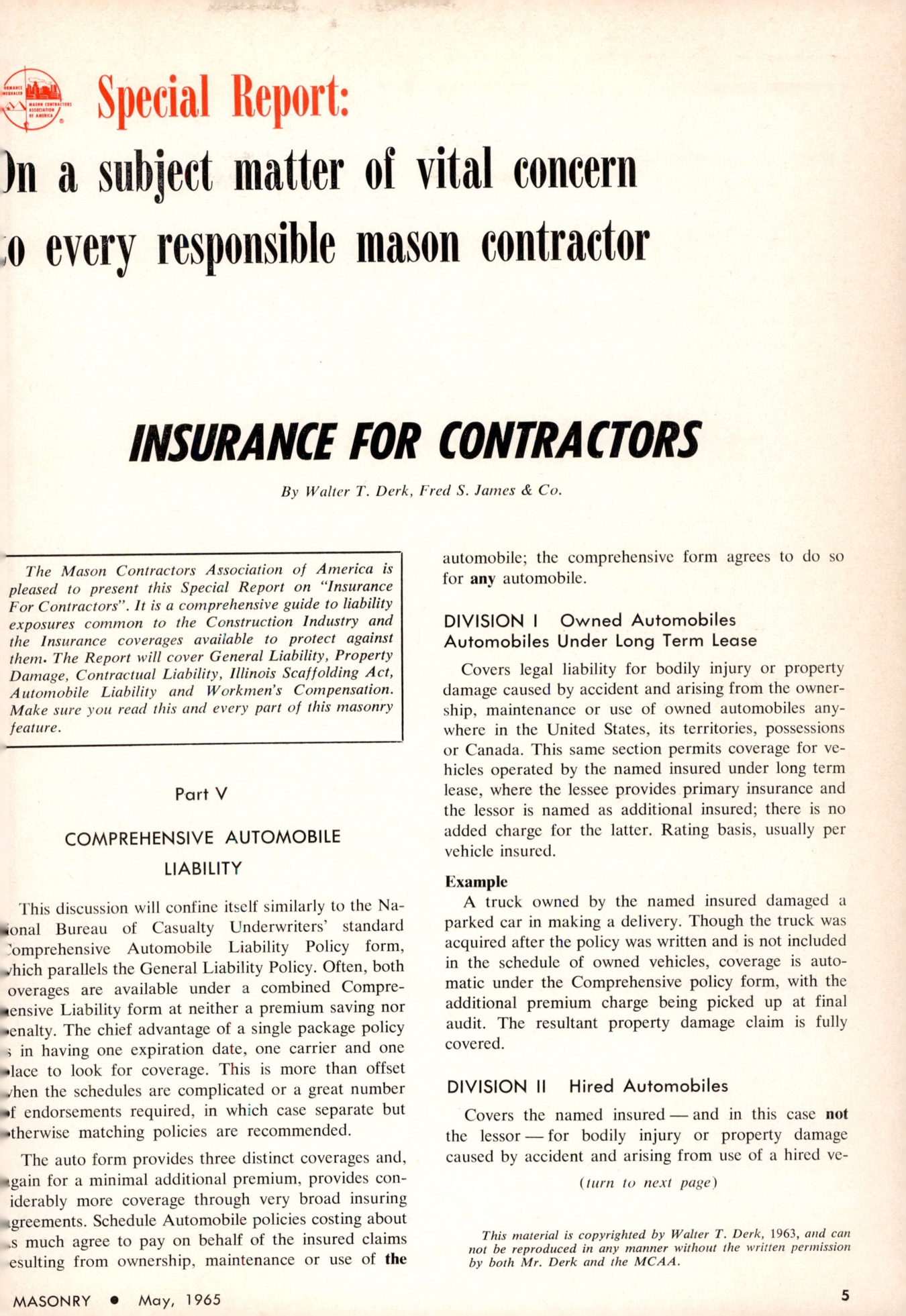 Masonry Magazine May 1965 Page. 5