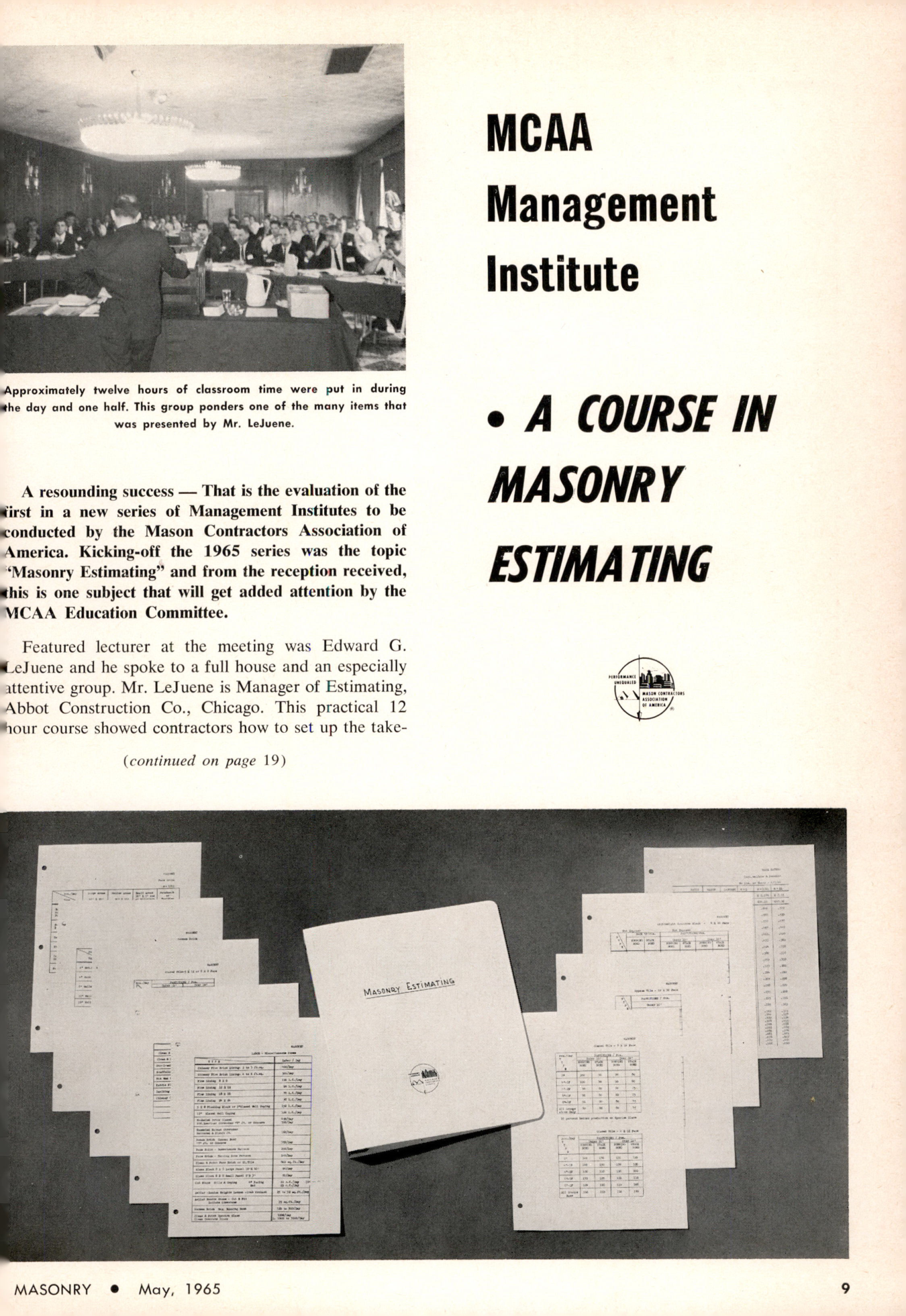Masonry Magazine May 1965 Page. 9