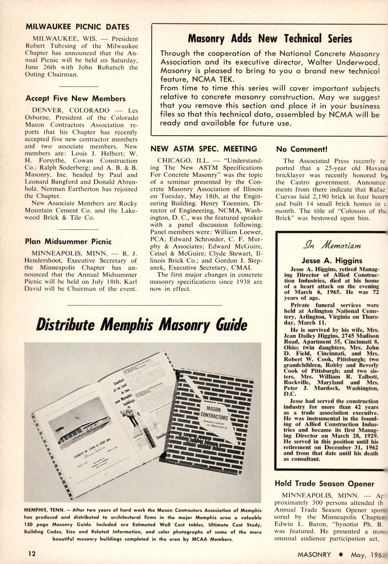 Masonry Magazine May 1965 Page. 12