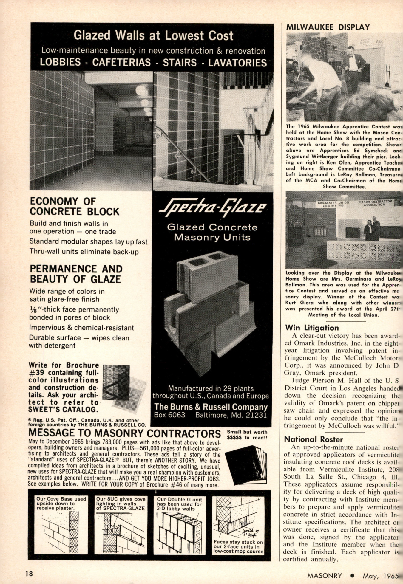 Masonry Magazine May 1965 Page. 18