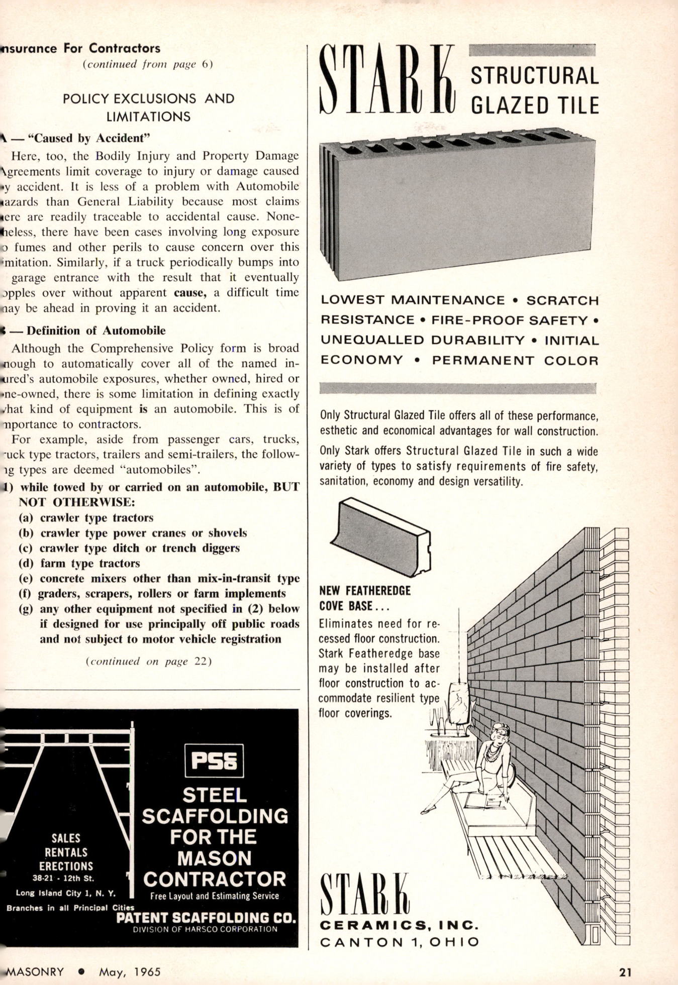Masonry Magazine May 1965 Page. 21