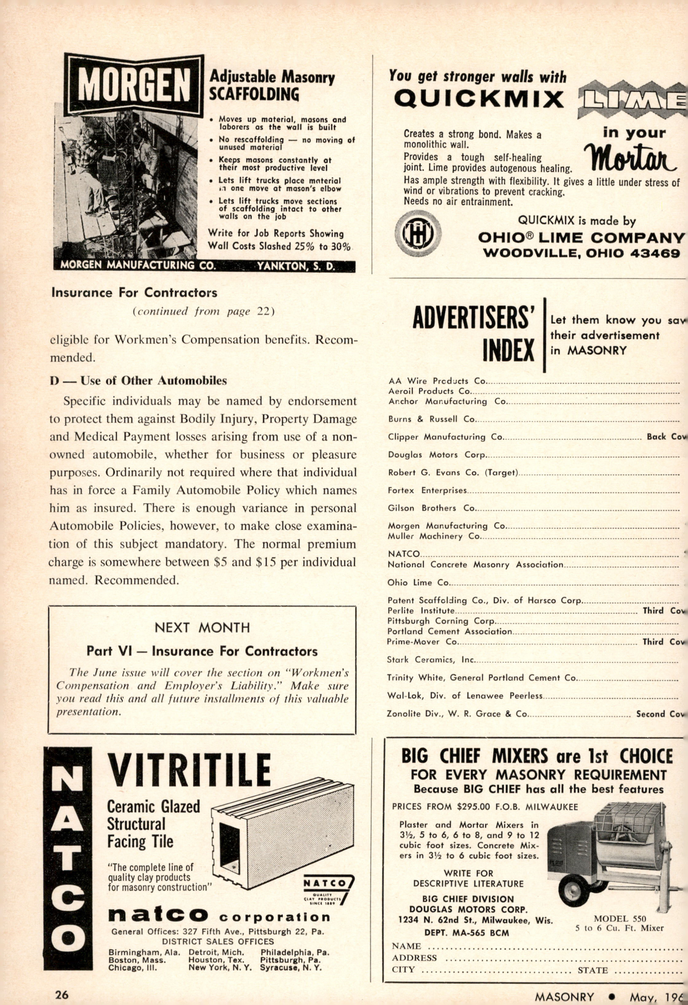 Masonry Magazine May 1965 Page. 26