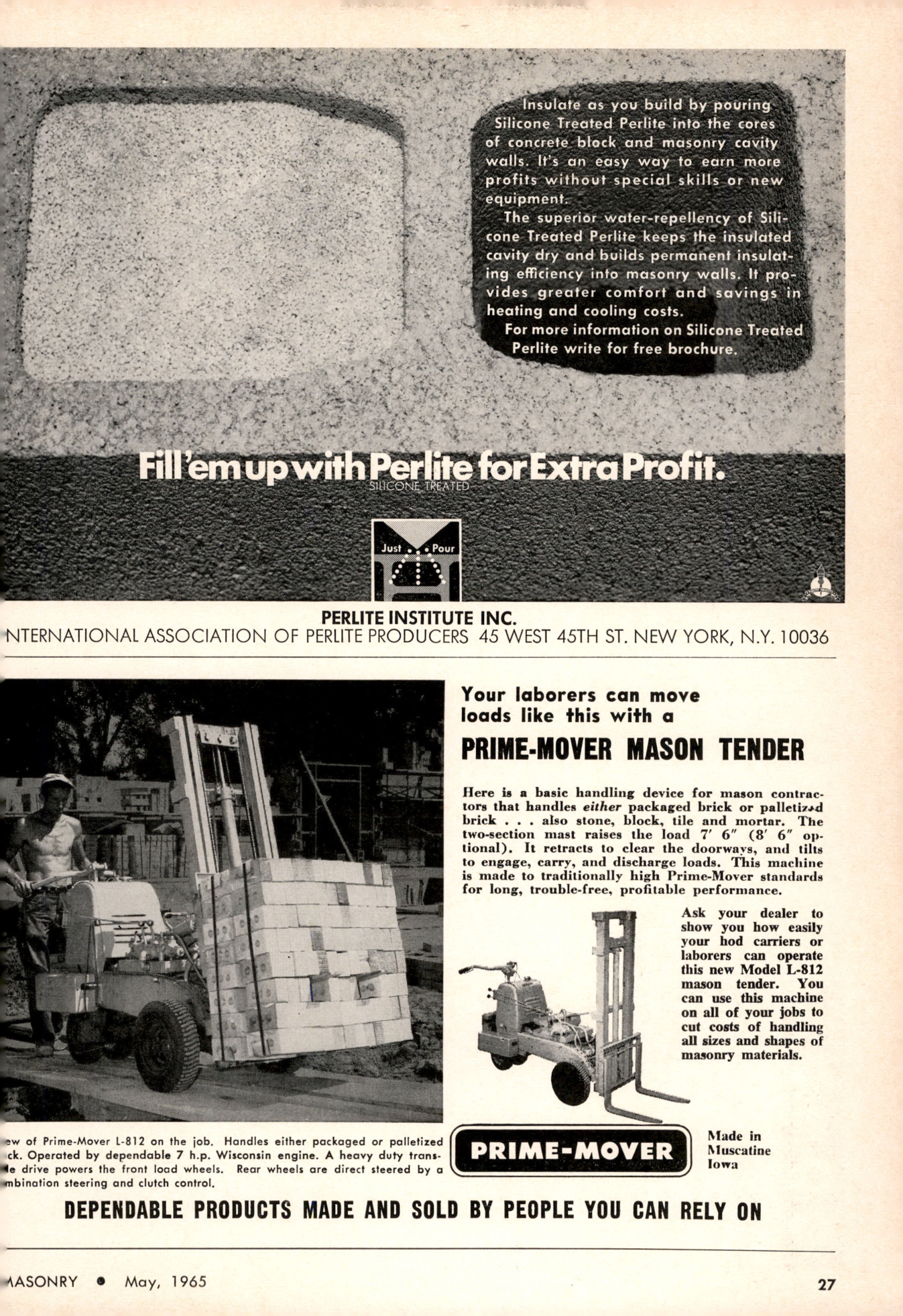 Masonry Magazine May 1965 Page. 27