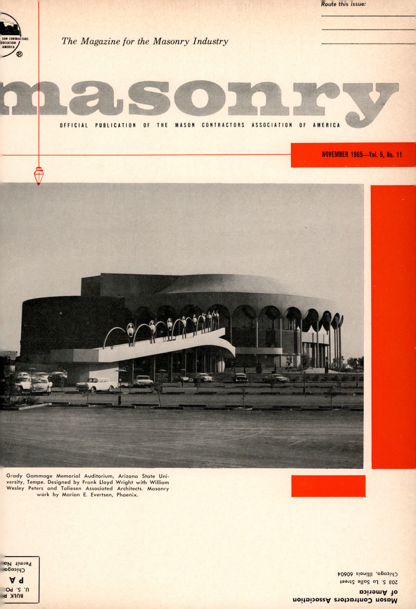 Masonry Magazine November 1965 Page. 1