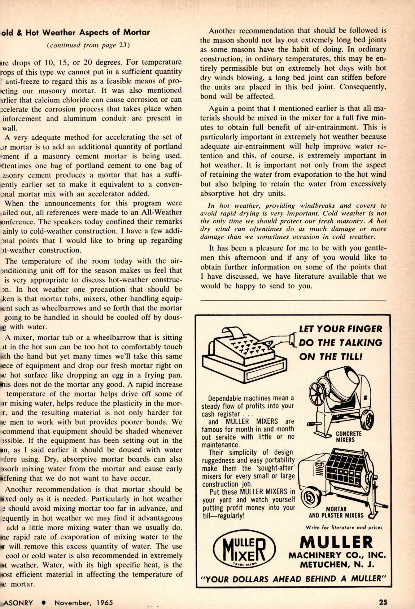 Masonry Magazine November 1965 Page. 25