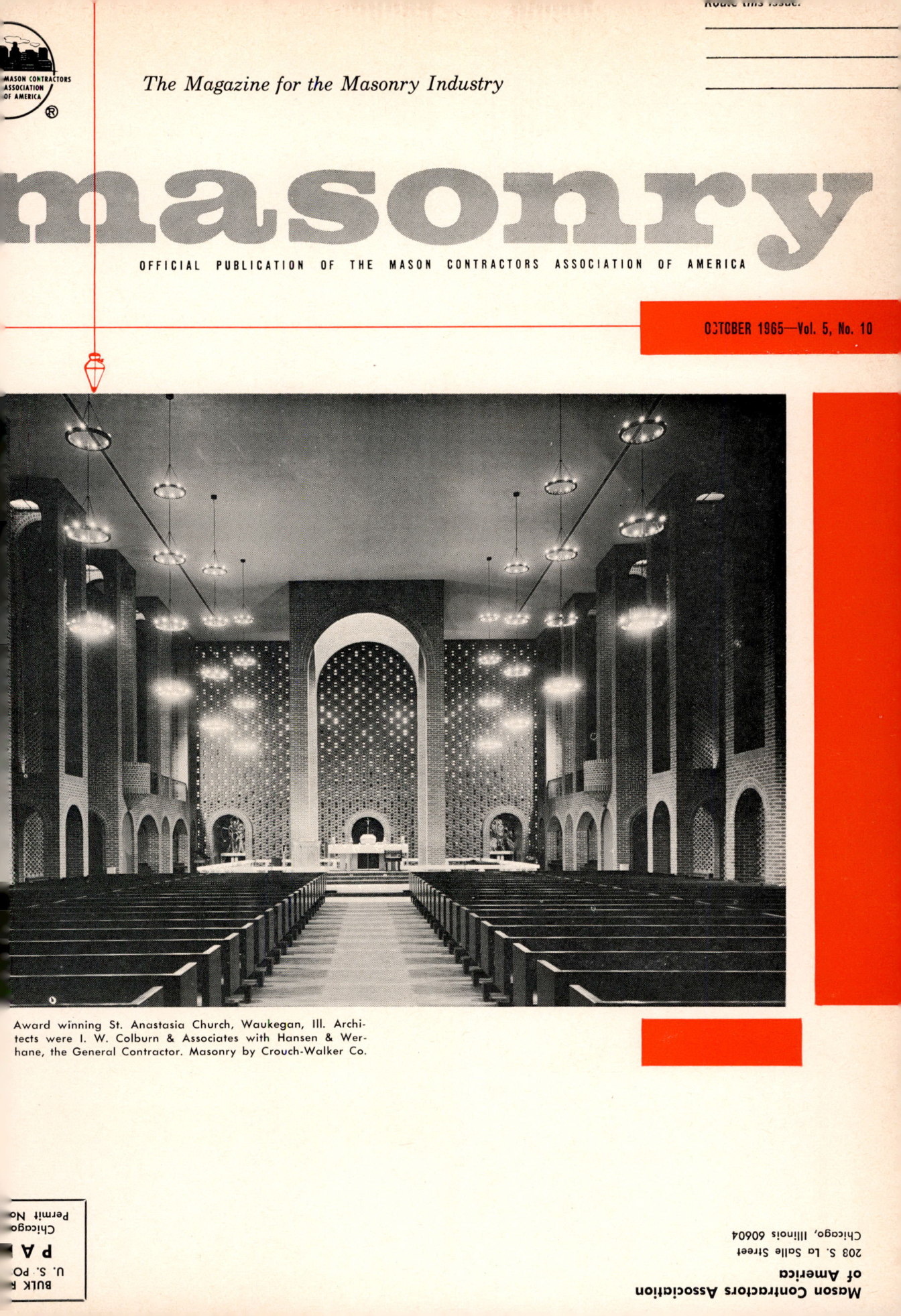 Masonry Magazine October 1965 Page. 1