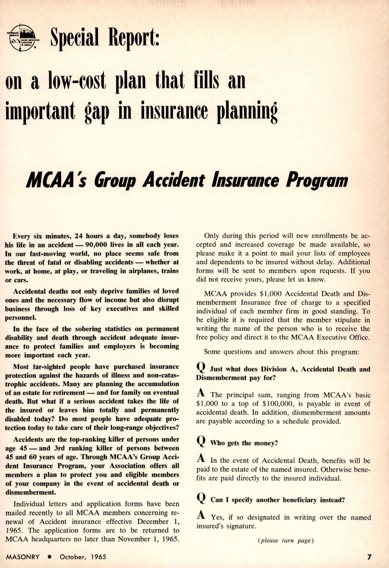 Masonry Magazine October 1965 Page. 7