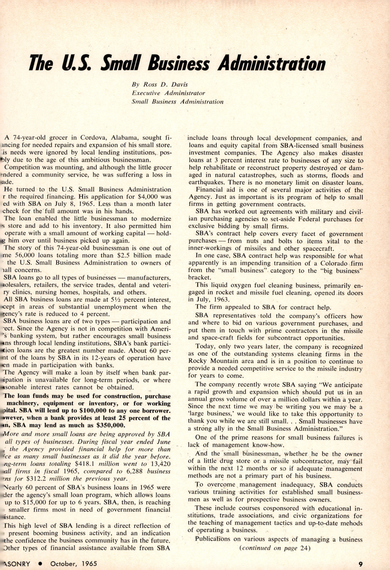 Masonry Magazine October 1965 Page. 9