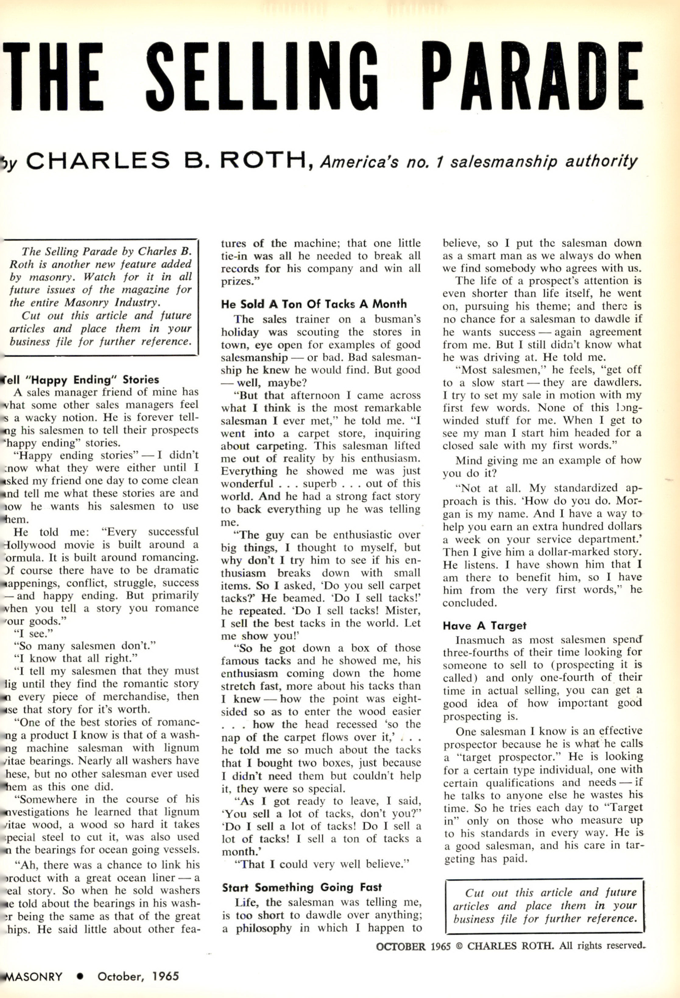 Masonry Magazine October 1965 Page. 17