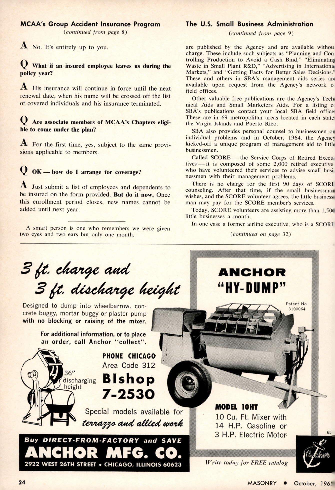 Masonry Magazine October 1965 Page. 24