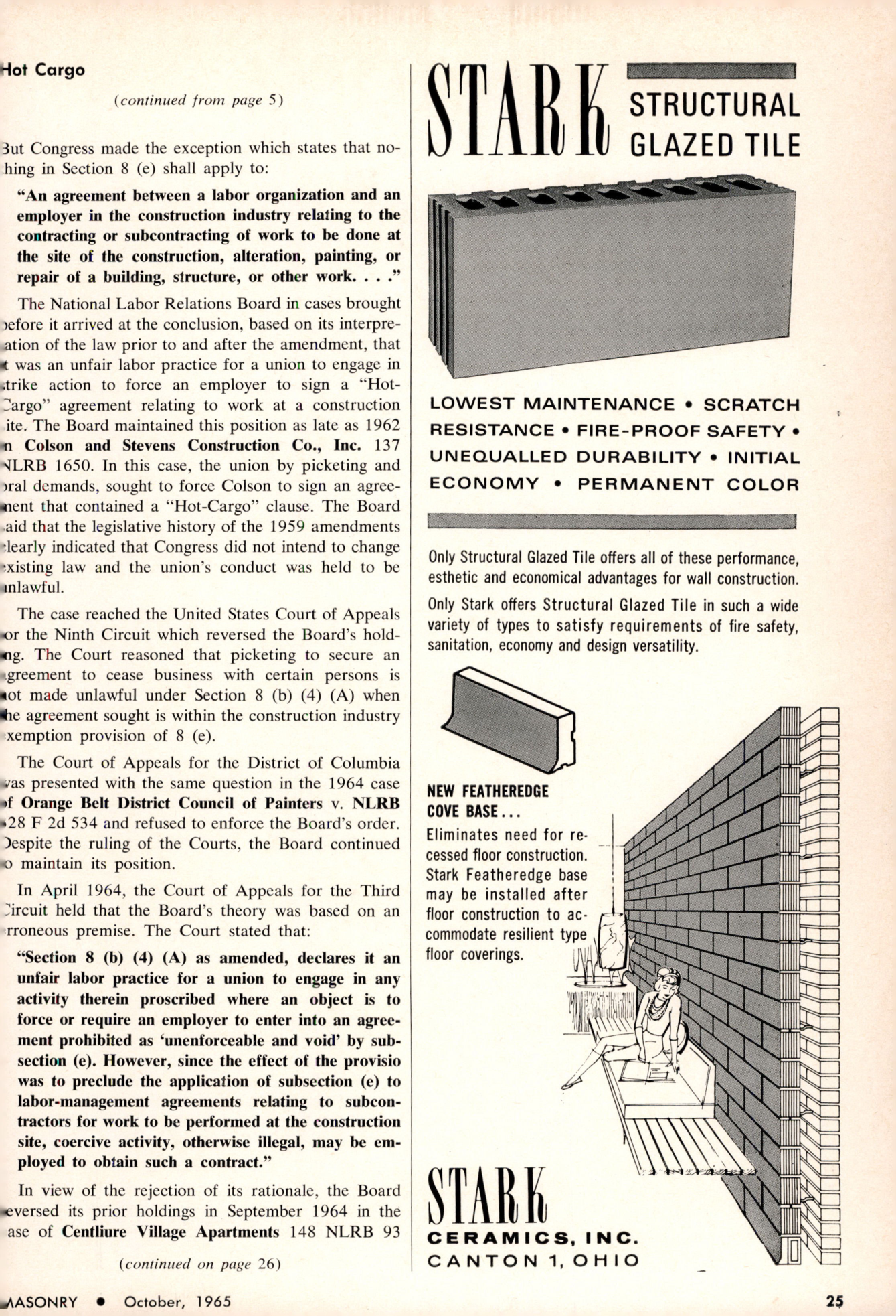 Masonry Magazine October 1965 Page. 25